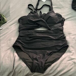 Black One-Piece Swimsuit